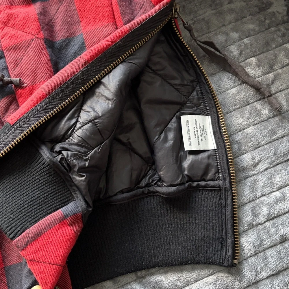 NSF Quilted Plaid Bomber Jacket - Picture 8 of 11
